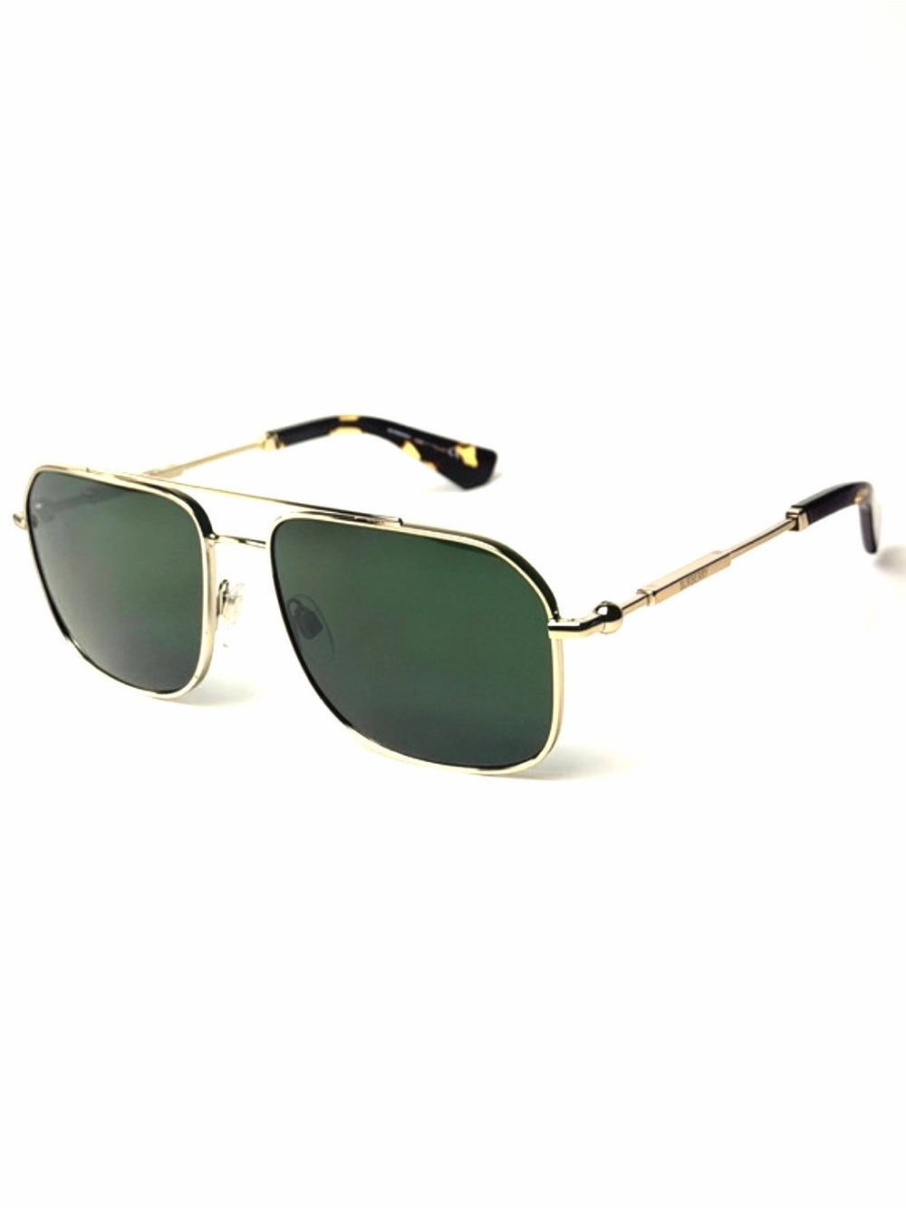 Burberry B 3159 1109/71 Gold Frame Sunglasses with Green Lenses 59-16-145 - Picture 4 of 9
